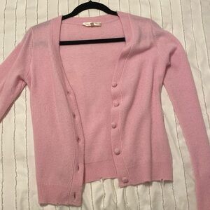 pink loveshackfancy cardigan